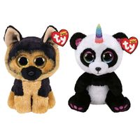 Ty - Knuffel - Beanie Buddy - Spirit German Shepherd & Paris Panda - thumbnail