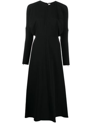 Victoria Beckham robe mi-longue à design à empiècements - Noir