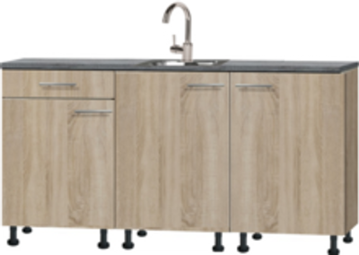 keukenblok 180cm houtnerf met plinten RA-3331