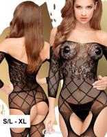 * PENTHOUSE Zwarte bodystocking Top-Notch