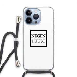 Negenduust vierkant: iPhone 13 Pro Transparant Hoesje met koord