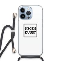 Negenduust vierkant: iPhone 13 Pro Transparant Hoesje met koord