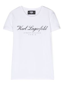 Karl Lagerfeld Kids t-shirt à imprimé Hotel Karl - Blanc