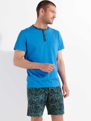 HOM - Short Sleepwear - Jarrod - blauw, Maat:L