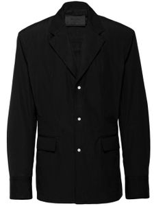 Prada blazer en coton à simple boutonnage - Noir