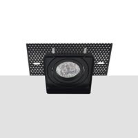 LED trimless spot kantelbaar GU10 4Watt vierkant ZWART dimbaar