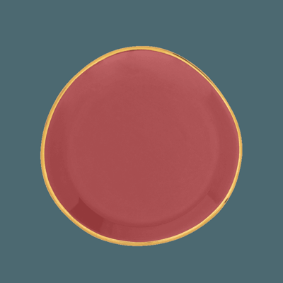 Good Morning bord Ø9 cm - Brandied Apricot (set van 4)