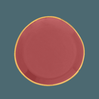 Good Morning bord Ø9 cm - Brandied Apricot (set van 4)