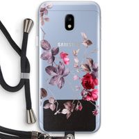 Mooie bloemen: Samsung Galaxy J3 (2017) Transparant Hoesje met koord