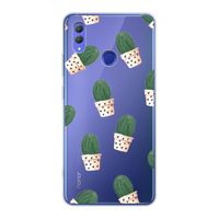 Cactusprint roze: Honor Note 10 Transparant Hoesje