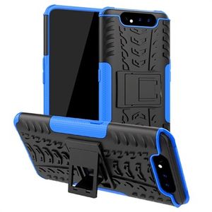 Antislip Samsung Galaxy A80 Hybrid Case - Blauw / Zwart