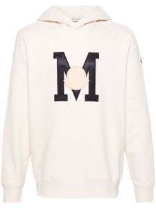 Moncler hoodie en coton à patch logo - Tons neutres