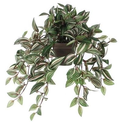 Mica Decorations Kunstplant Tradescantia vader hangplant - 45 cm - groen