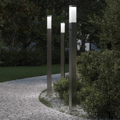Bolderverlichting met sensor 3 stuks 110 cm RVS IP44