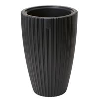 Form Plastic Plantenpot/bloempot Mika - kunststof - zwart - D30 x H48 cm - met binnenpot