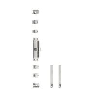 Intersteel Klink-espagnolet rechts t-recht met stangenset 2x 1245 mm geborsteld rvs - thumbnail