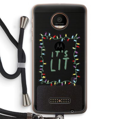 It's Lit: Motorola Moto Z Force Transparant Hoesje met koord
