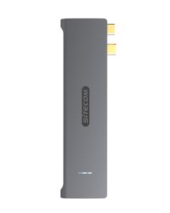 Sitecom AC-1003 interface hub USB Type-C 5000 Mbit/s Zwart, Grijs