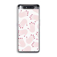 Hands pink: Samsung Galaxy A80 Transparant Hoesje