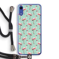 Flamingoprint groen: Honor Play 8A Transparant Hoesje met koord Flamingoprint groen: Honor Play 8A Transparant Hoesje met koord