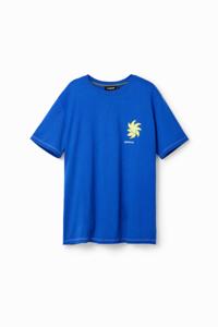 T-shirt met korte mouw en zon - BLUE - M