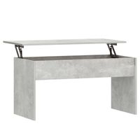 vidaXL Salontafel 102x50,5x52,5 cm bewerkt hout betongrijs - thumbnail