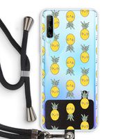 Ananas: Huawei P Smart Pro Transparant Hoesje met koord