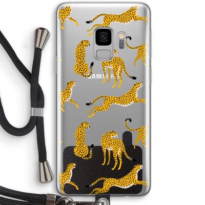 Luipaard: Samsung Galaxy S9 Transparant Hoesje met koord