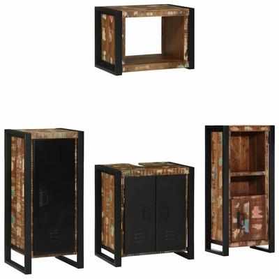 Badkamermeubelset met plank 4 pcs Multikleur 40 x 35 x 90 cm