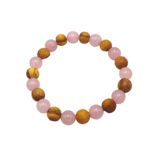 Edelsteen Armband - Palo Santo & Rozenkwarts