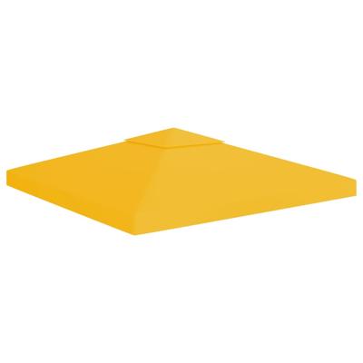 VidaXL Prieeldak 2-laags 310 g/m² 3x3 m geel