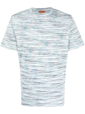 Missoni t-shirt rayé à manches courtes - Bleu