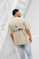 Quotrell Swan T-Shirt Heren Beige/Wit - Maat L - Kleur: Beige | Soccerfanshop