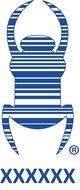 Travel bug - Sticker - 8,5 cm - blauw, decal Travel bug - Sticker - 8,5 cm - blauw, decal