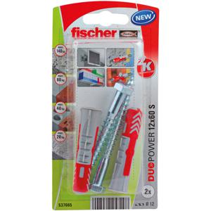 Fischer 537665 schroefanker & muurplug 2 stuk(s) Schroef- & muurplugset 60 mm