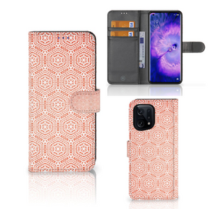 OPPO Find X5 Telefoon Hoesje Pattern Orange