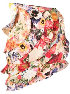 ZIMMERMANN jupe Spliced à fleurs - Tons neutres