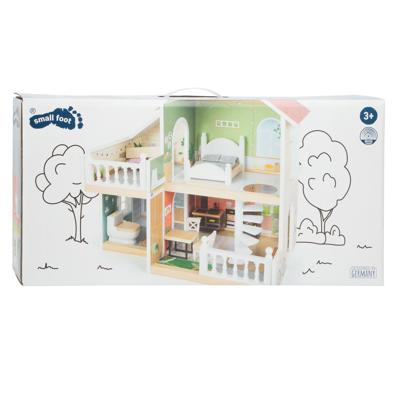 Small Foot houten urban villa poppenhuis met meubeltjes, 9dlg.