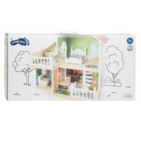 Small Foot houten urban villa poppenhuis met meubeltjes, 9dlg.