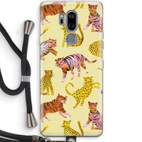 Cute Tigers and Leopards: LG G7 Thinq Transparant Hoesje met koord
