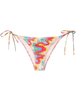 Chiara Ferragni bas de bikini à imprimé abstrait - Rouge