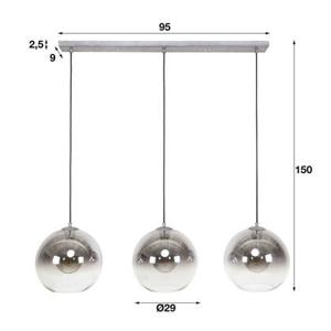 Hoyz - Hanglamp Bubble Shaded - 3 Lampen - Industrieel