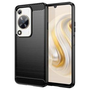 Huawei Enjoy 70 Geborsteld TPU Hoesje - Koolstofvezel - Zwart