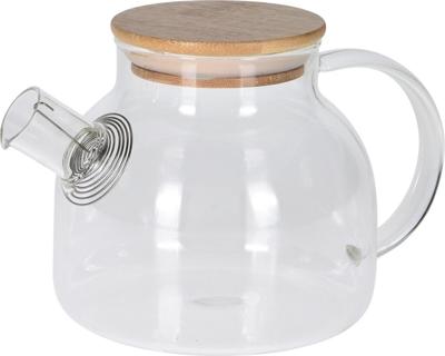 Excellent Houseware Glazen theepot 800 ml met filter theepotten/theekannen van glas