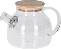 Excellent Houseware Glazen theepot 800 ml met filter theepotten/theekannen van glas - thumbnail