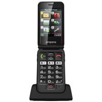 Emporia JOY Senioren clamshell telefoon SOS-knop Zwart - thumbnail