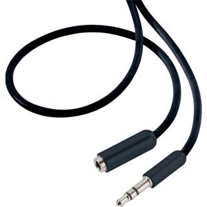 SpeaKa Professional SP-7870468 Jackplug Audio Verlengkabel [1x Jackplug male 3,5 mm - 1x Jackplug female 3,5 mm] 3.00 m Zwart SuperSoft-mantel