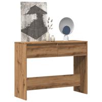 Wandtafel 100x35x76,5 cm bewerkt hout artisanaal eikenkleurig