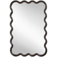 Leen Bakker - Spiegel Sevilla Bruin - 85x45 Cm - MDF - Zwart - 2x40x60 Cm