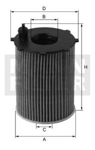 Oliefilter MANN-FILTER, u.a. für Mercedes-Benz